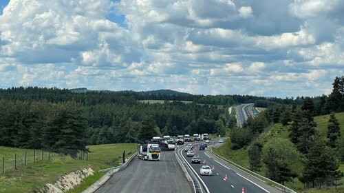 Réfection chaussée A75 la circulation règlementée 