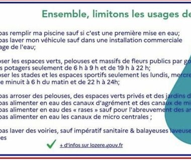 Limitation des usages de l'eau 