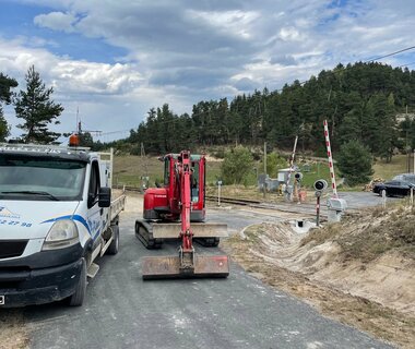 Des travaux au PN107 la route fermée 