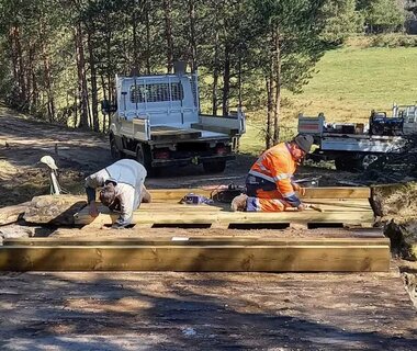 Réfection d'un pont près de Couffinet